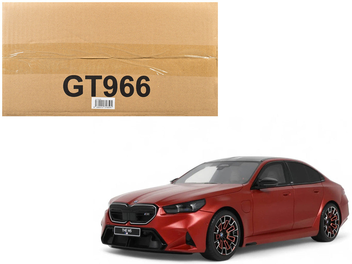 2025 BMW M5 (G90) Pebble Beach Edition Fire Orange Metallic with Black Top 1/18 Model Car by GT Spirit LuxuryLifeWay Online Store