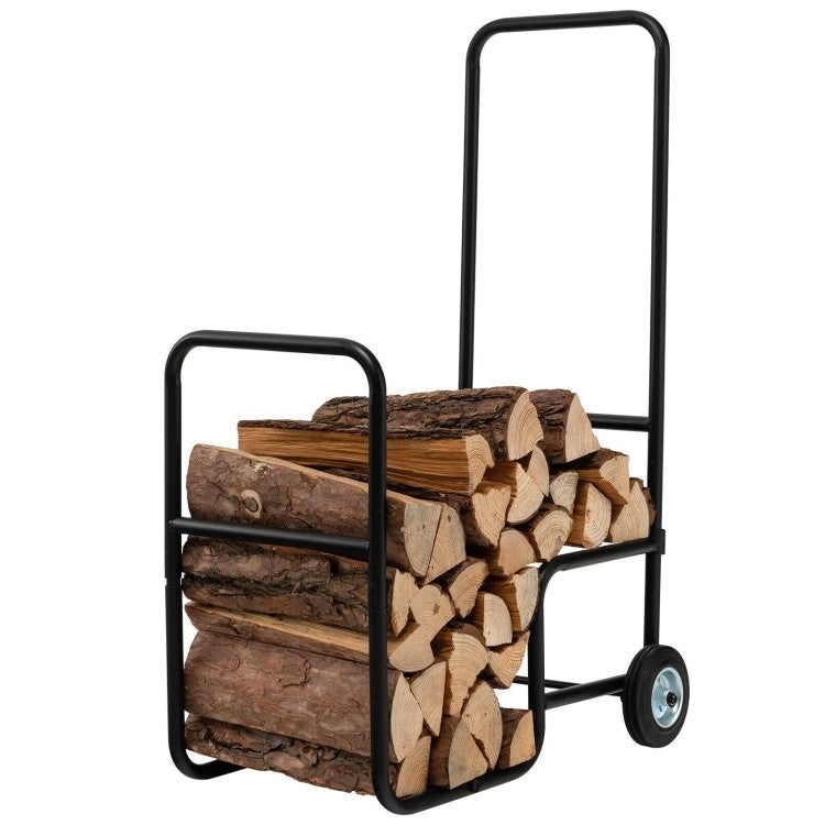 Black Large Firewood Log Cart Carrier LuxuryLifeWay Online Store