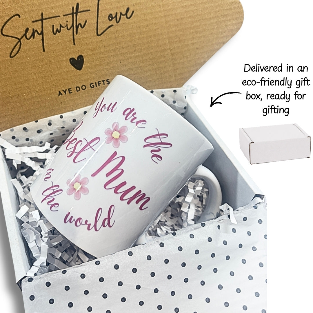 Personalised Happy Mother's Day Pretty Flowers Mug LuxuryLifeWay Online Store