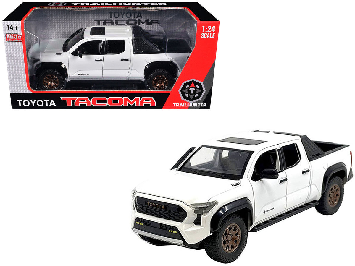2024 Toyota Tacoma Trailhunter Edition Pickup Truck White Metallic 1/24 Diecast Model Car LuxuryLifeWay Online Store