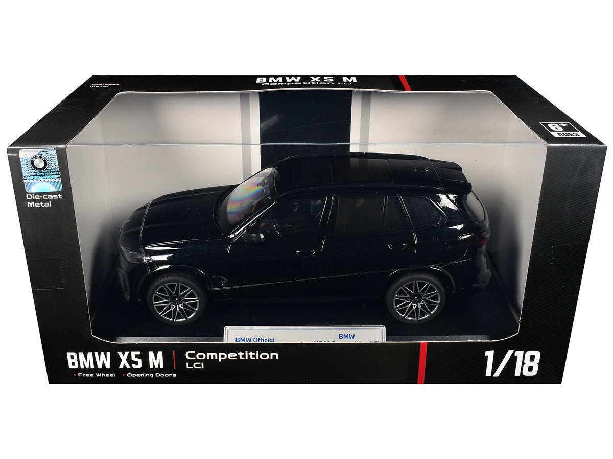 BMW X5 M Competition LCI Black Metallic with Moonroof 1/18 Diecast Model Car by Heimanba LuxuryLifeWay Online Store