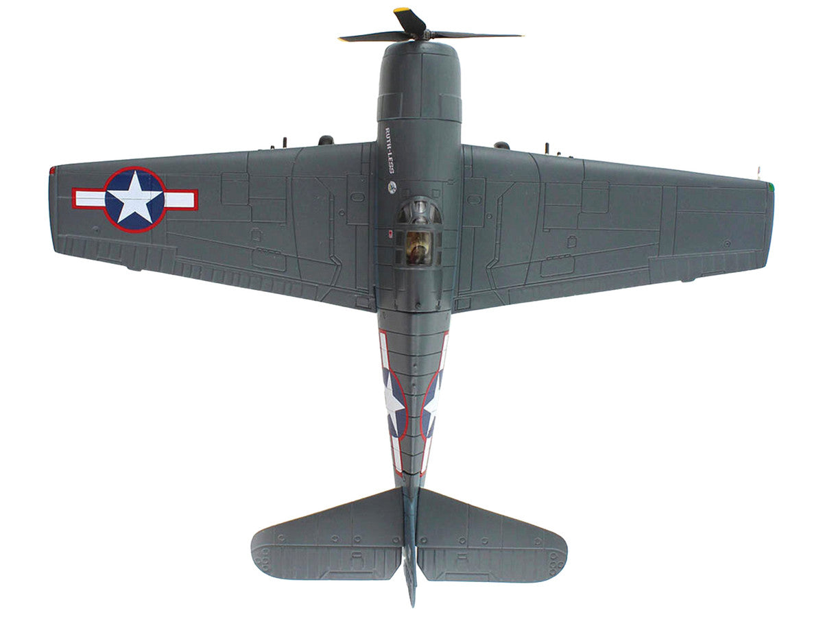 Grumman F6F-3 Hellcat Fighter Aircraft "Ruth-Less Lt. Oscar Chenoweth VF-38 Segi Point Airstrip New Georgia Island" (1943) United States Navy "Air Power Series" 1/72 Diecast Model by Hobby Master LuxuryLifeWay Online Store