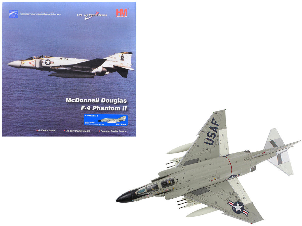 McDonnell Douglas F-4C Phantom II Fighter-Bomber Aircraft "433rd TFS 8th TFW Ubon Thailand" (1966) United States Air Force "Air Power Series" 1/72 Diecast Model by Hobby Master LuxuryLifeWay Online Store