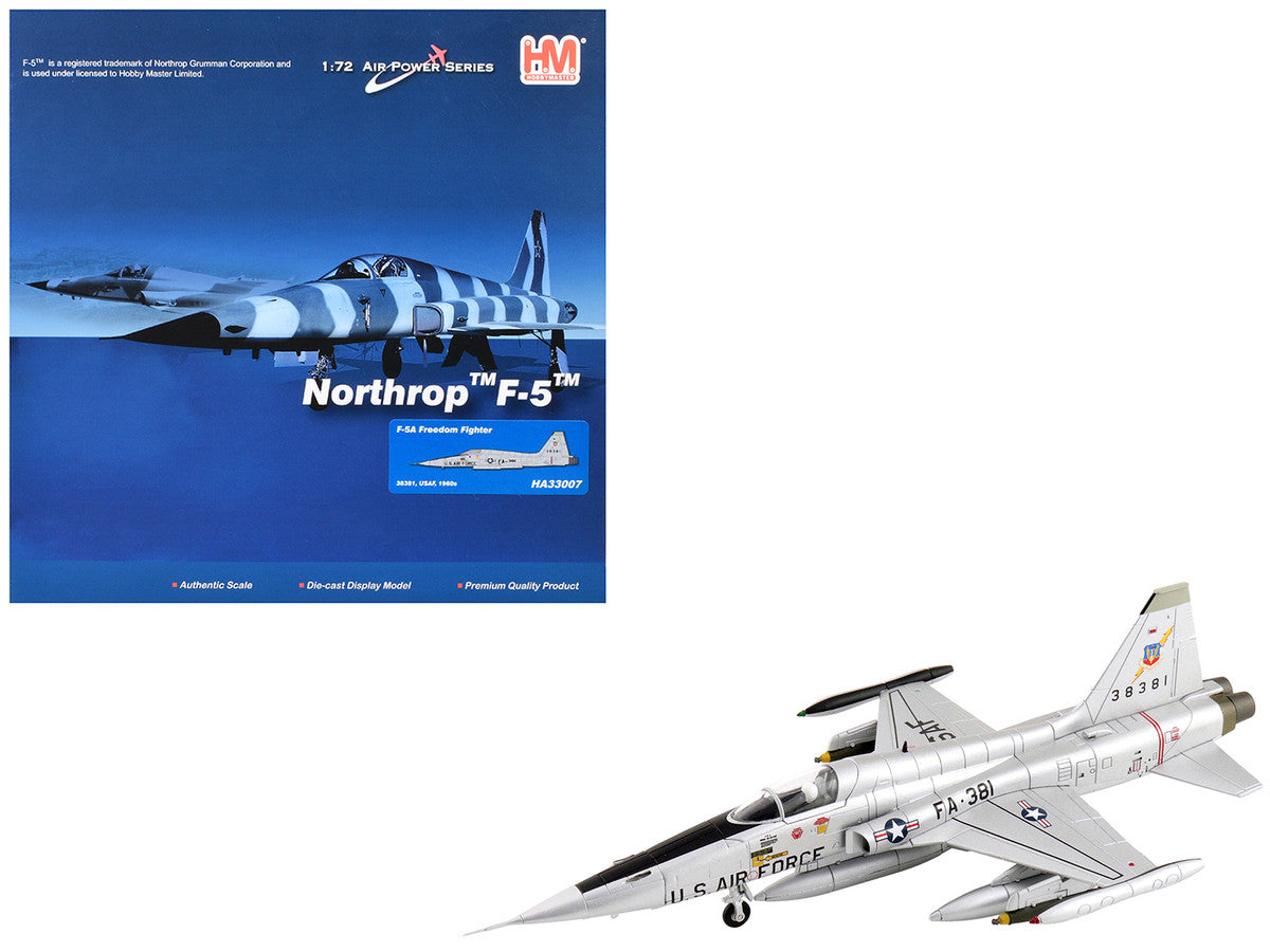 Northrop F-5A Freedom Fighter Aircraft "38381" (1960s) United States Air Force "Air Power Series" 1/72 Diecast Model by Hobby Master LuxuryLifeWay Online Store