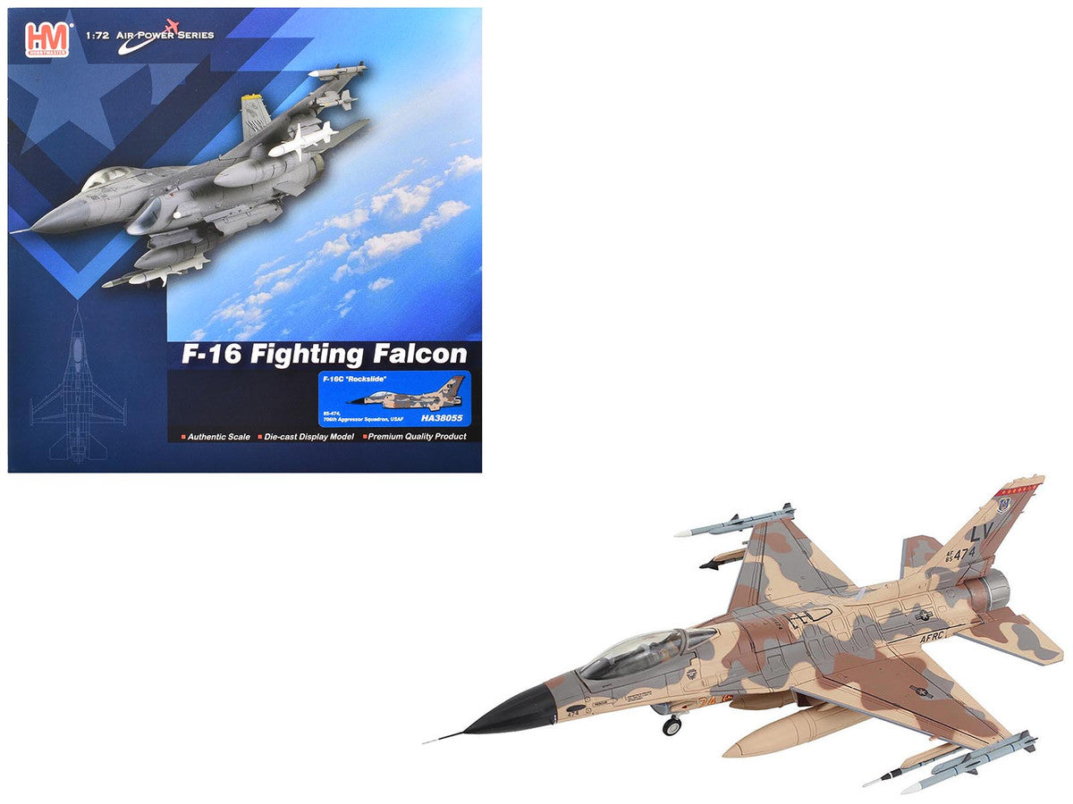 Lockheed F-16C Fighting Falcon Fighter Aircraft "85-474 Rockslide 706th Aggressor Squadron" United States Air Force "Air Power Series" 1/72 Diecast Model by Hobby Master LuxuryLifeWay Online Store
