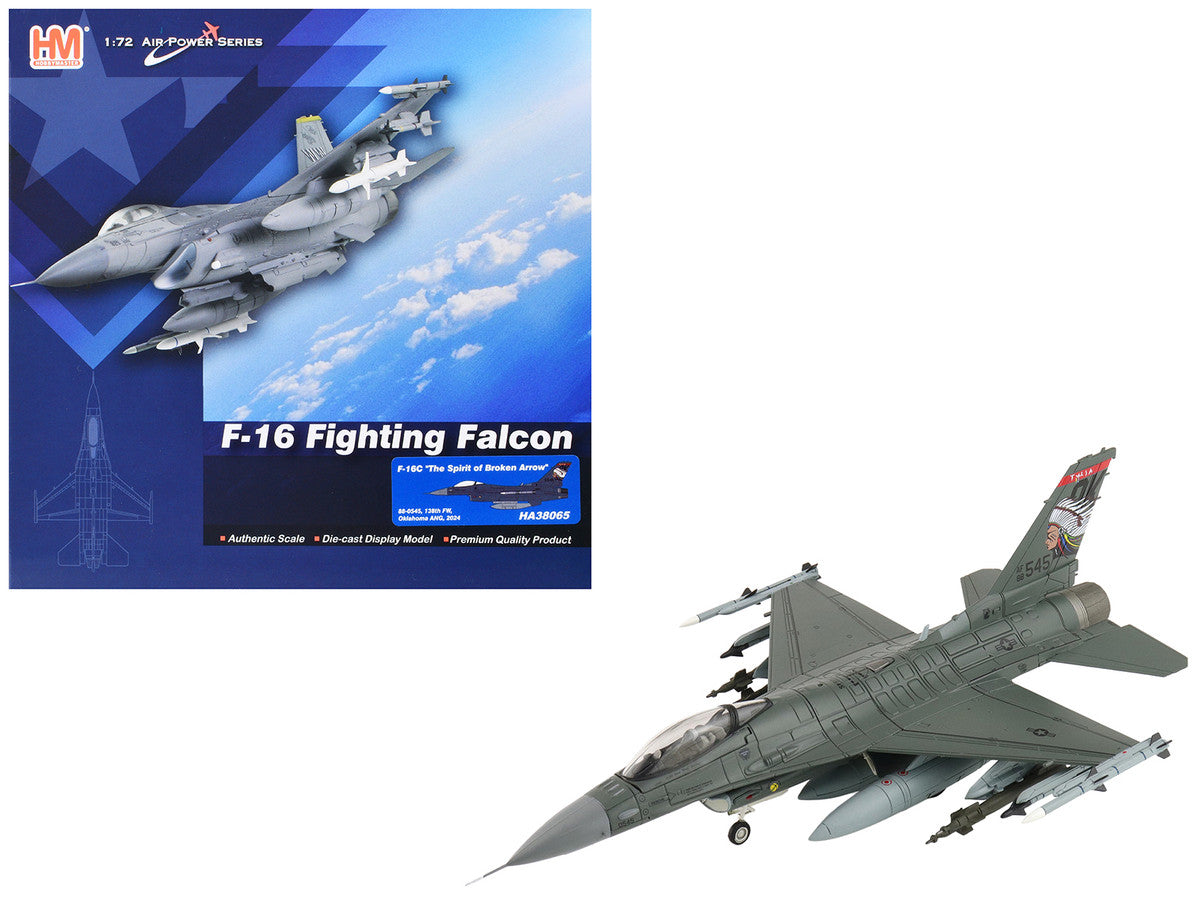 Lockheed F-16C Fighting Falcon Fighter Aircraft "88-0545 138th Fighter Wing Oklahoma Air National Guard" (2024) United States Air Force "Air Power Series" 1/72 Diecast Model by Hobby Master LuxuryLifeWay Online Store
