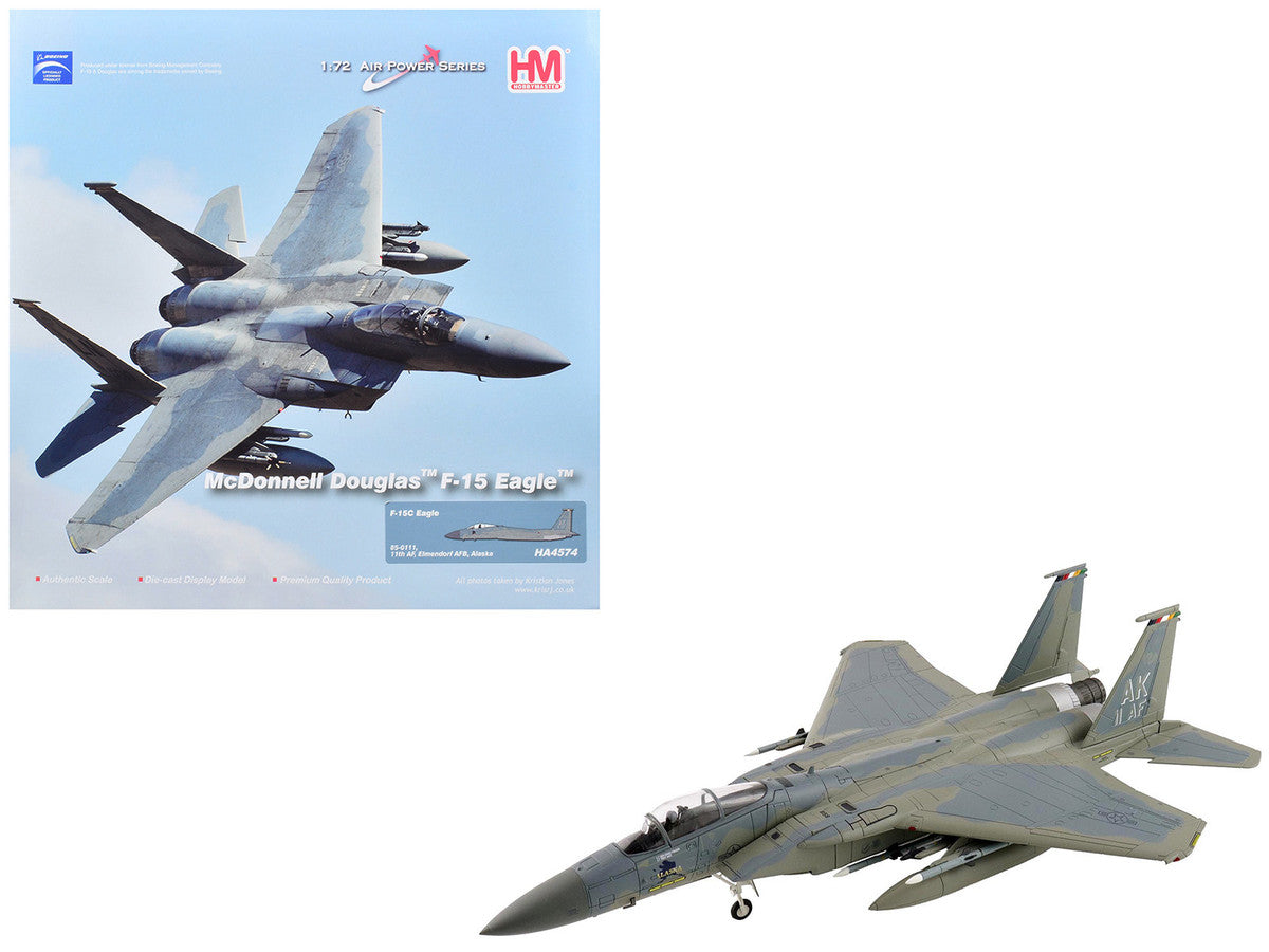 McDonnell Douglas F-15C Eagle Fighter Aircraft "85-0111 11th Air Force Elmendorf Air Force Base Alaska" United States Air Force "Air Power Series" 1/72 Diecast Model by Hobby Master LuxuryLifeWay Online Store