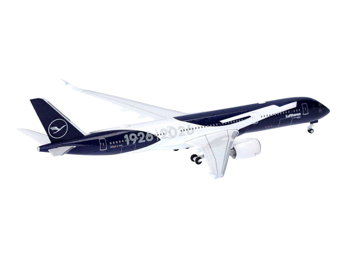 Airbus A350-900 Commercial Aircraft "Lufthansa 100 Years" (D-AIXL) Blue with Graphics 1/500 Diecast Model Airplane by Herpa LuxuryLifeWay Online Store