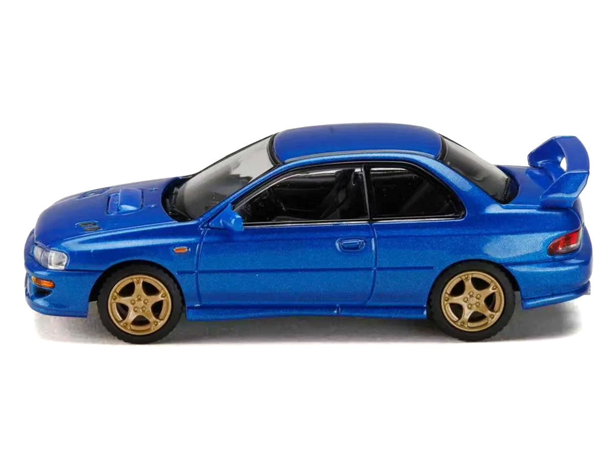 Subaru Impreza WRX Type R Sti Version V RHD (Right Hand Drive) Sonic Blue Mica "JDM64" Series 1/64 Diecast Model Car by Hobby Japan LuxuryLifeWay Online Store