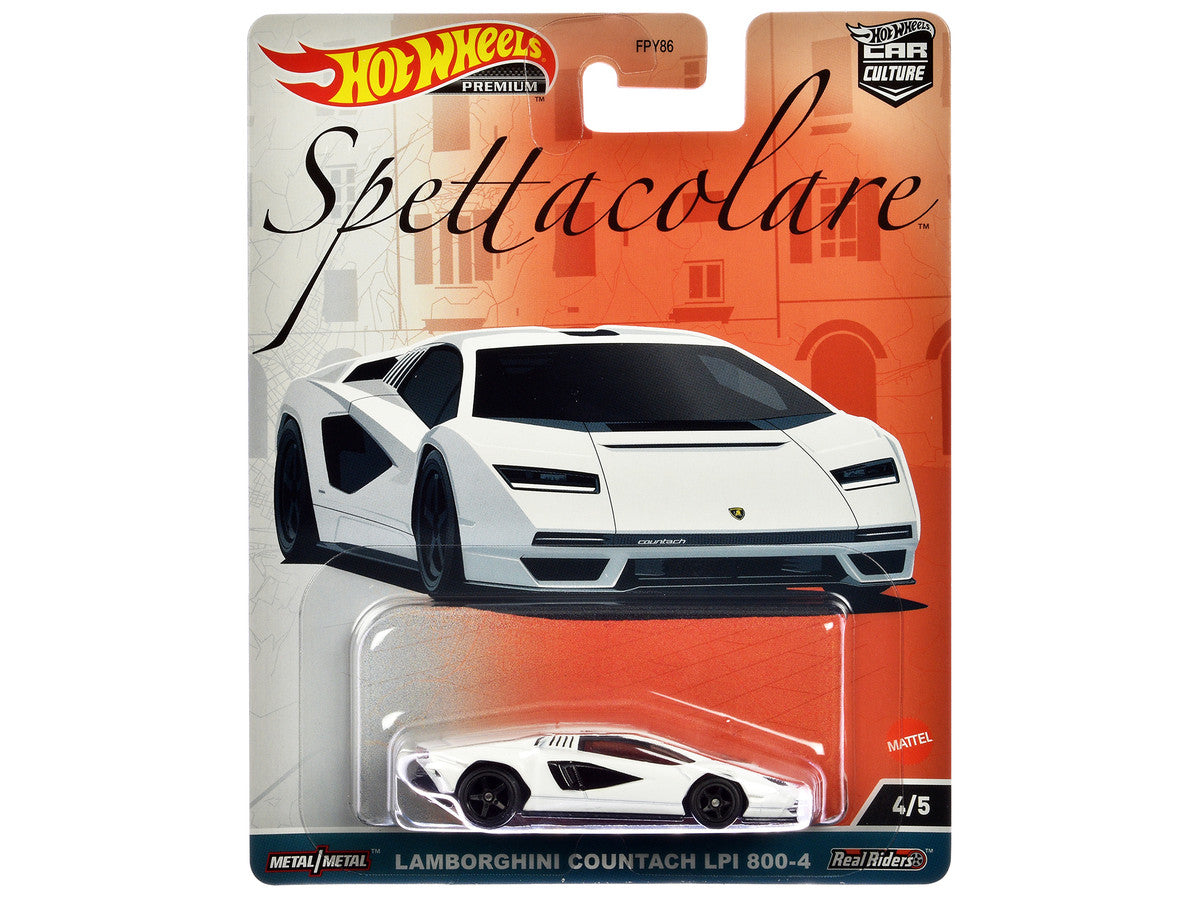 Lamborghini Countach LPI 800-4 White "Spettacolare" Series Diecast Model Car by Hot Wheels LuxuryLifeWay Online Store