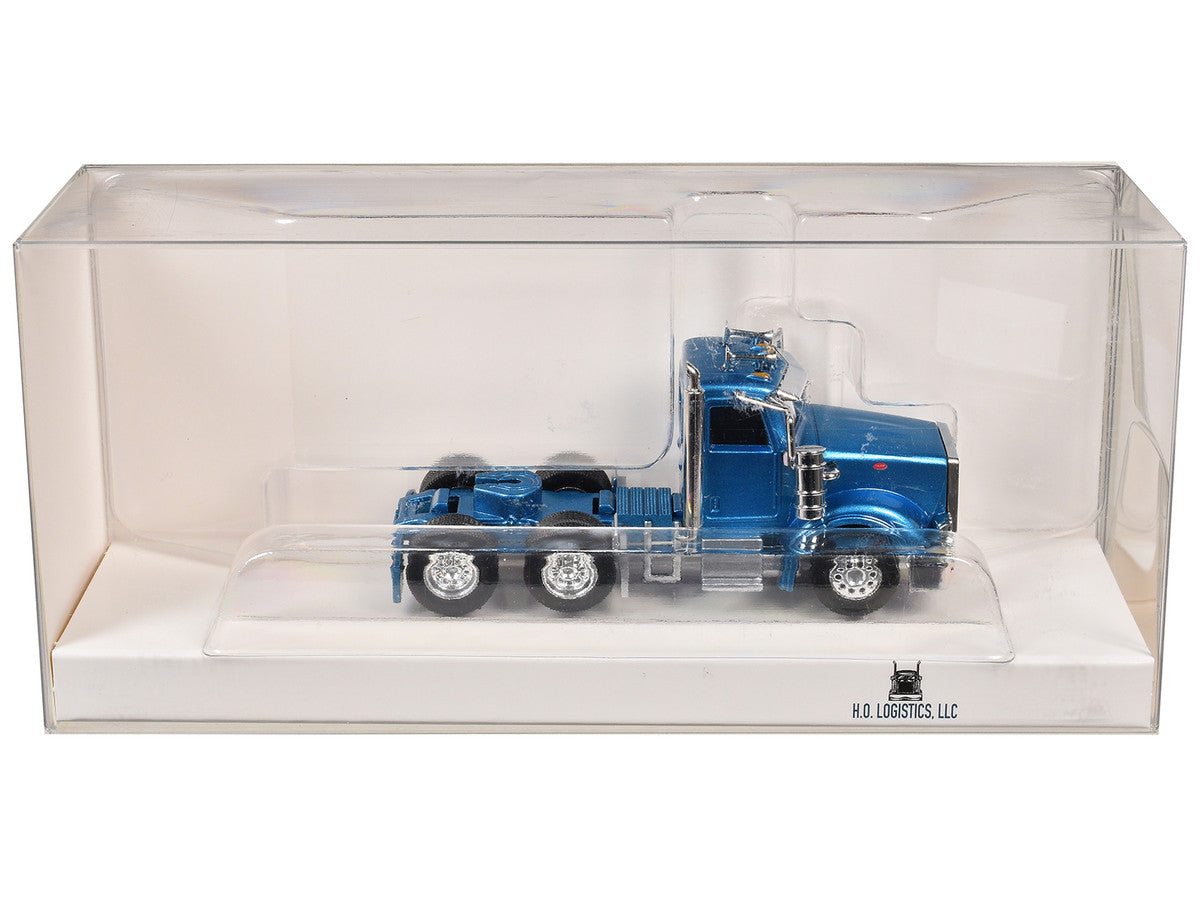 Peterbilt 367 Day Cab Blue Metallic 1/87 (HO) Scale Plastic Model Car by HO Logistics LuxuryLifeWay Online Store