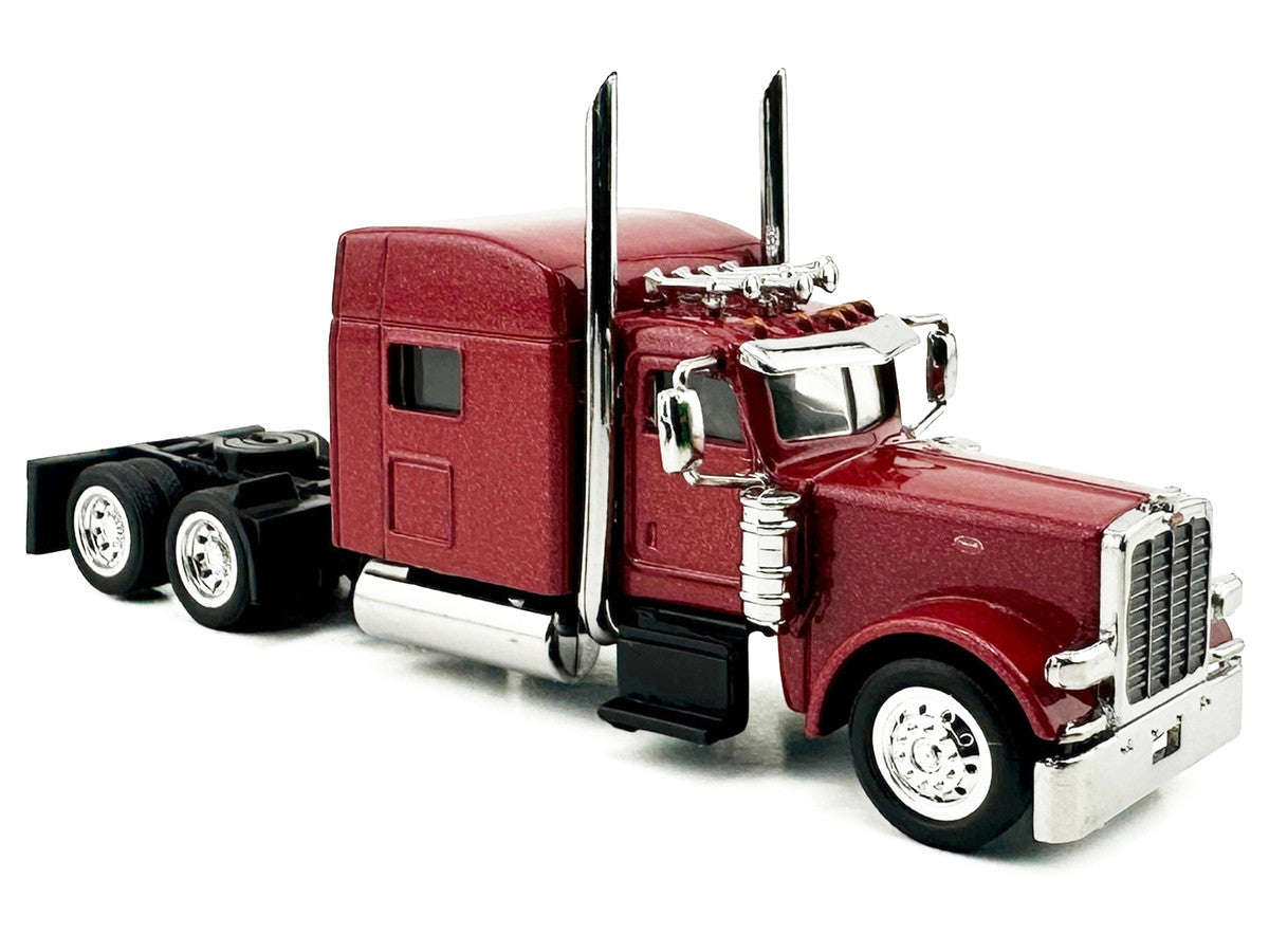 Peterbilt 389 Truck Tractor with Sleeper Cab Red Metallic 1/87 (HO) Scale Plastic Model Car by HO Logistics LuxuryLifeWay Online Store