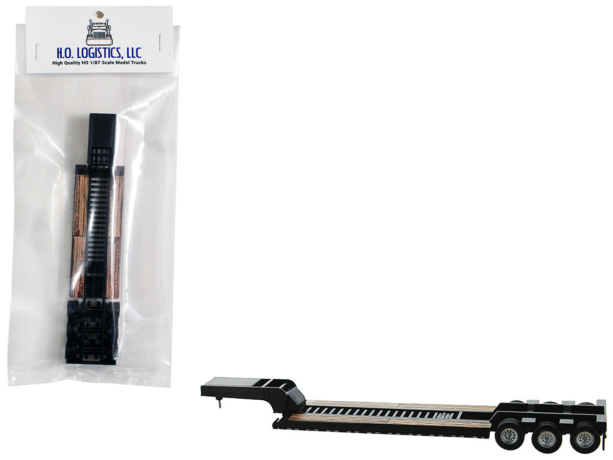Low Boy Flatbed Trailer Black 1/87 (HO) Plastic Model Car by HO Logistics LuxuryLifeWay Online Store