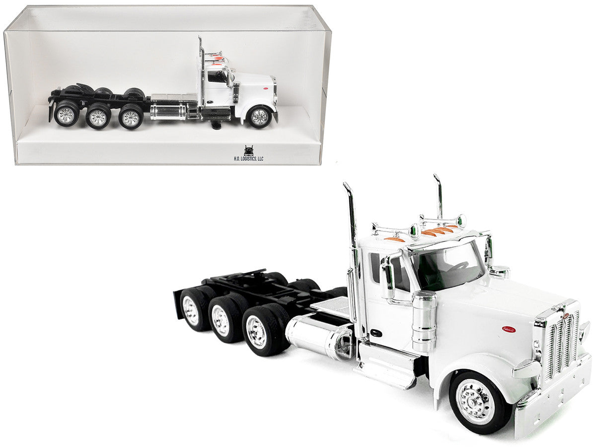 Peterbilt 589 3-Axel Day Cab White 1/87 (HO) Plastic Model Car by HO Logistics LuxuryLifeWay Online Store
