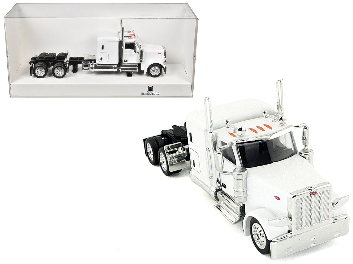 Peterbilt 589 Truck with 72 Inch Sleeper White 1/87 (HO) Plastic Model Car by HO Logistics LuxuryLifeWay Online Store
