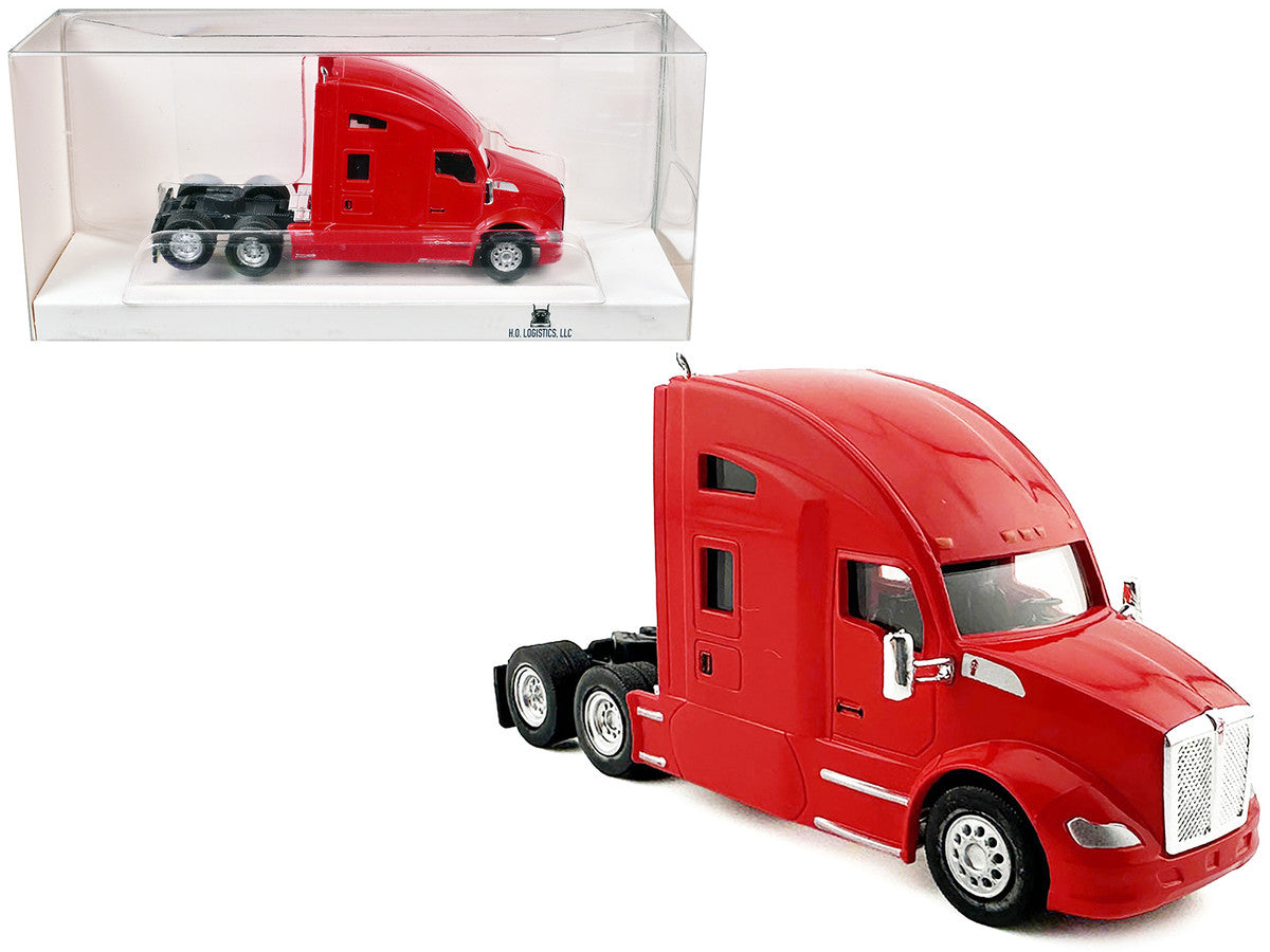 Kenworth T680 Sleeper Cab Red 1/87 (HO) Plastic Model Car by HO Logistics LuxuryLifeWay Online Store