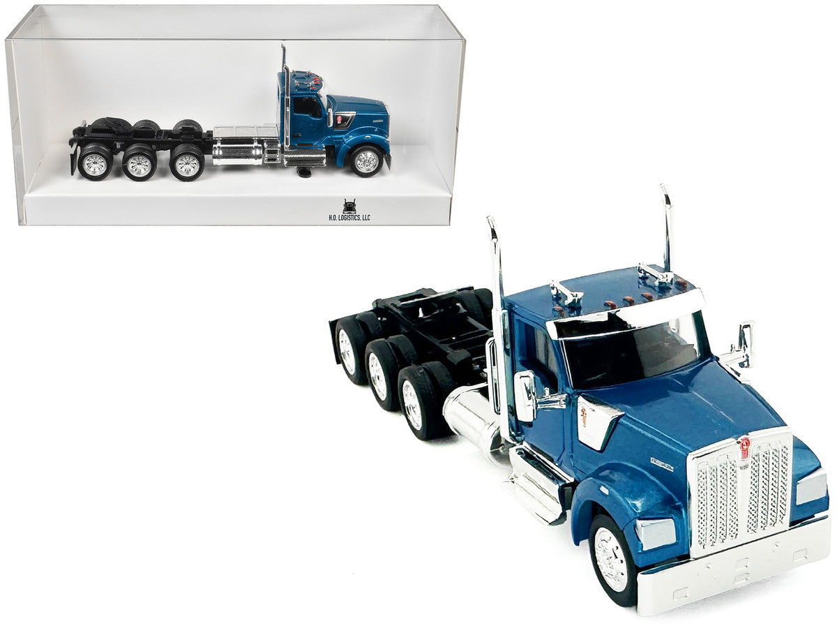 Kenworth W990 3-Axel Day Cab Blue Metallic 1/87 (HO) Plastic Model Car by HO Logistics LuxuryLifeWay Online Store