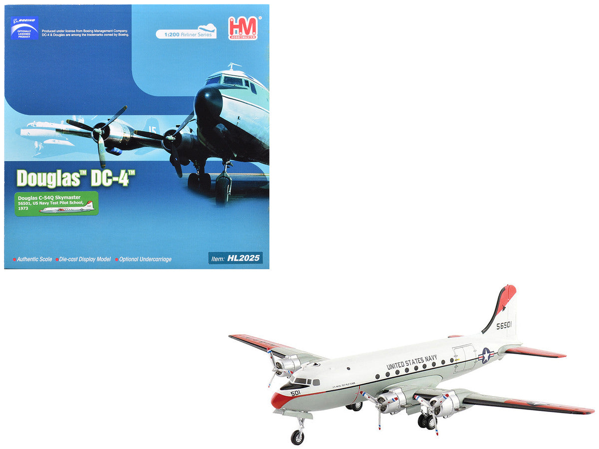 Douglas C-54Q Skymaster Transport Aircraft "US Navy Test Pilot School" (1973) United States Navy "Airliner Series" 1/200 Diecast Model by Hobby Master LuxuryLifeWay Online Store