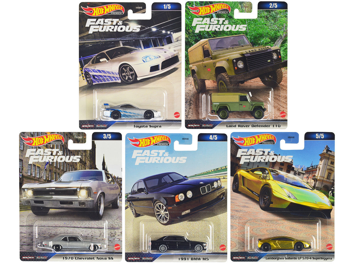 "Fast & Furious" 2023 5 piece Set D Diecast Model Cars by Hot Wheels LuxuryLifeWay Online Store