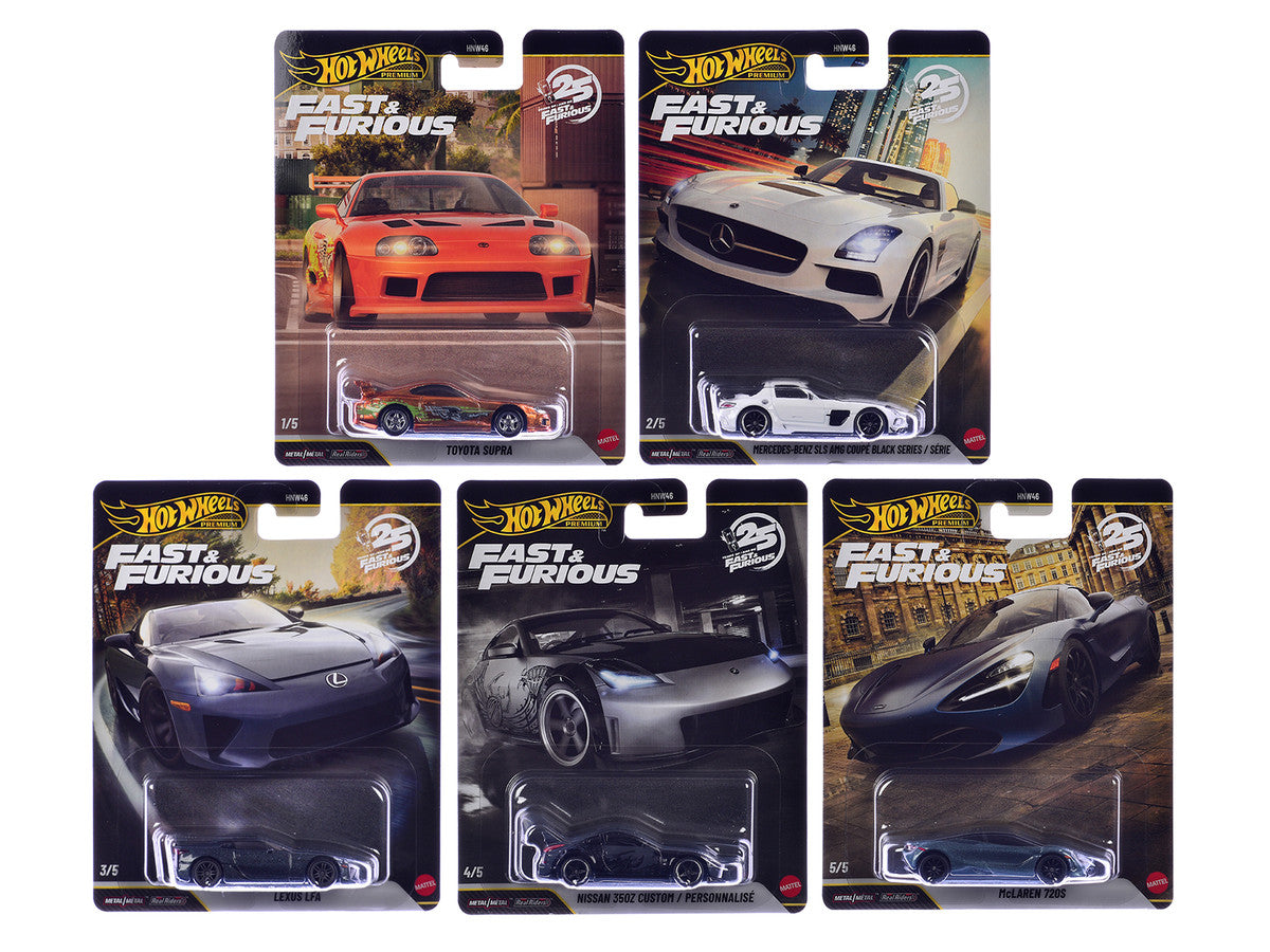 "Fast & Furious 25th Anniversary" 2026 10 piece Set R Diecast Model Cars by Hot Wheels LuxuryLifeWay Online Store