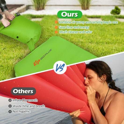 Self Inflating Folding Camping Sleeping Mattress with Carrying Bag-Blue LuxuryLifeWay Online Store