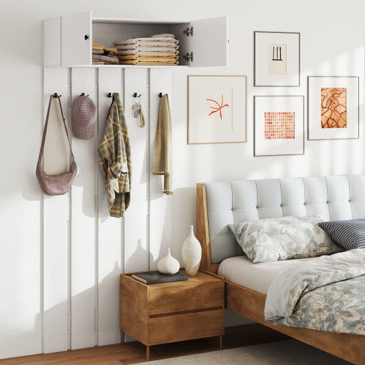 Entryway Wall Coat Rack Wall Mounted Coat Clothes Rack-Rustic Brown LuxuryLifeWay Online Store