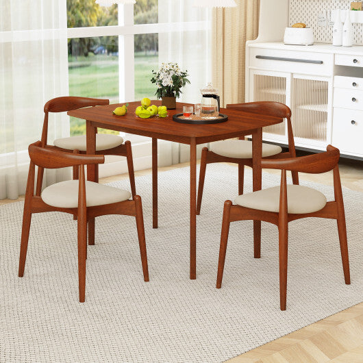 Wooden Dining Table for 2-4 People Kitchen Table with Rubber Wood Legs-Walnut LuxuryLifeWay Online Store