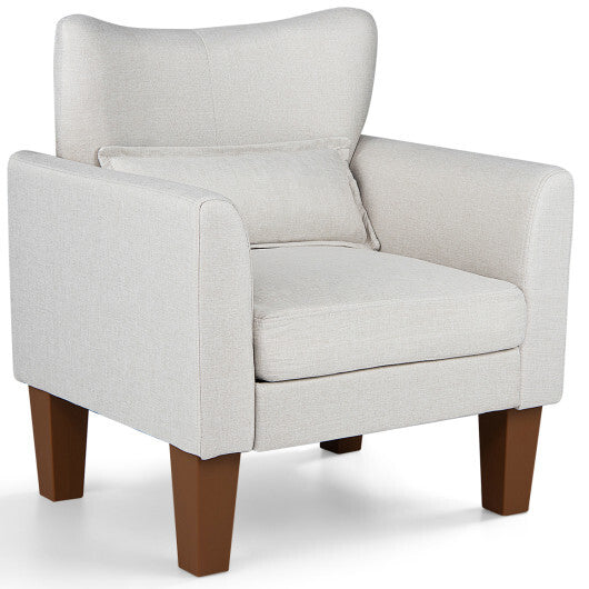 Modern Accent Chair with Removable Cushion & Pillow for Living Room-Gray LuxuryLifeWay Online Store
