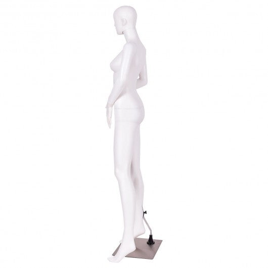 5.8 ft Plastic Female Mannequin Adjustable Detachable Manikin with Metal Stand LuxuryLifeWay Online Store