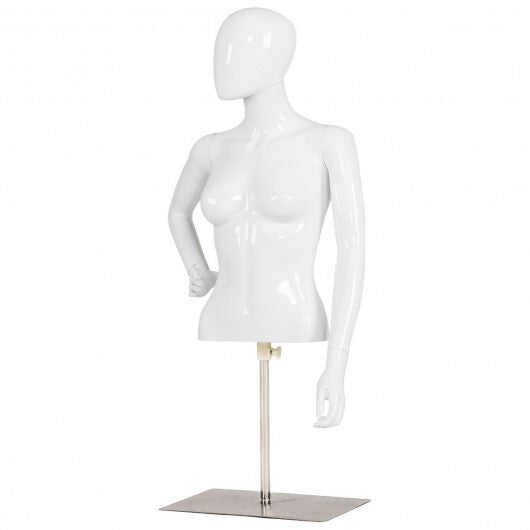 Female Mannequin Torso Adjustable Height with Metal Stand LuxuryLifeWay Online Store