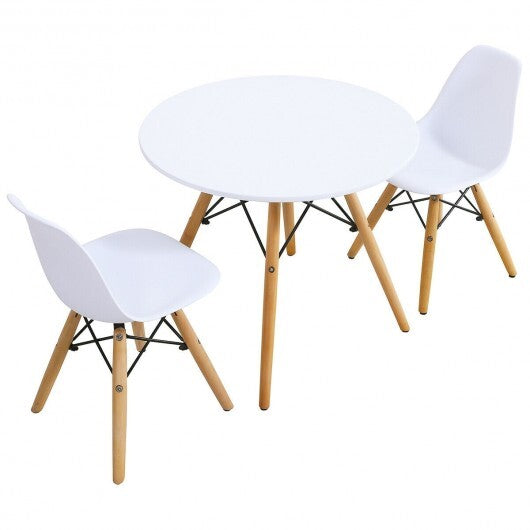 Kid's Modern Dining Table Set with 2 Armless Chairs LuxuryLifeWay Online Store
