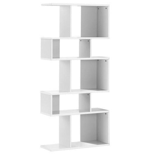 5 Cubes Ladder Shelf Corner Bookshelf Display Rack Bookcase-Gray LuxuryLifeWay Online Store