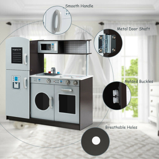 Kids Pretend Play Kitchen Cooking Set with Simulated Sound LuxuryLifeWay Online Store