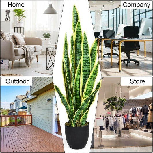35.5 Inch Indoor-Outdoor Decoration Fake Artificial Snake Plant LuxuryLifeWay Online Store