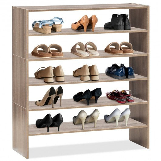 3 Pieces 31-Inch Stackable Multi-Shape Shoe Rack-White LuxuryLifeWay Online Store