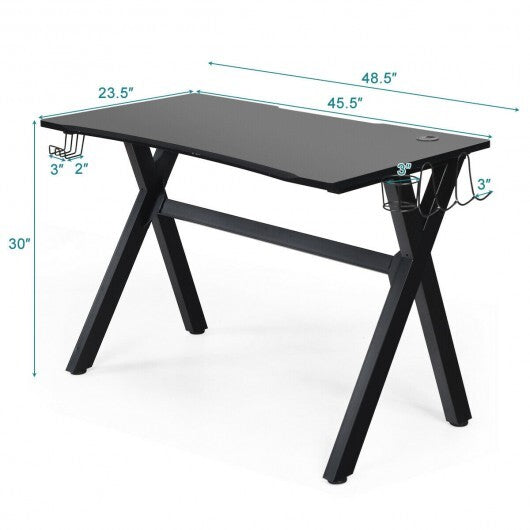 Ergonomic Gaming Desk with Mousepad and Cup Headphone Holder LuxuryLifeWay Online Store