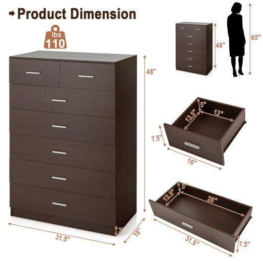 Wooden Chest of Drawers with Anti-toppling Device and Metal Handles LuxuryLifeWay Online Store