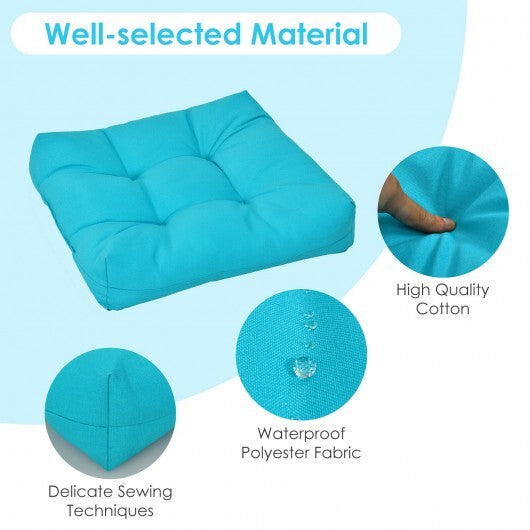 21 Inch x 21 Inch Patio Chair Seat Cushion Pads for Indoor and Outdoor-Turquoise - Color: Turquoise LuxuryLifeWay Online Store