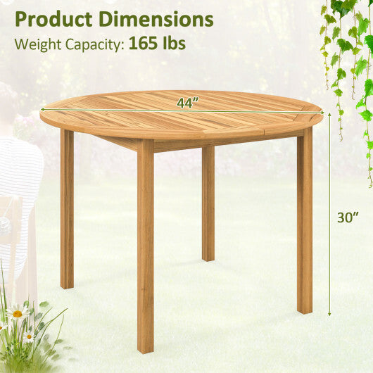 4-Person Large Round Outdoor Dining Table LuxuryLifeWay Online Store