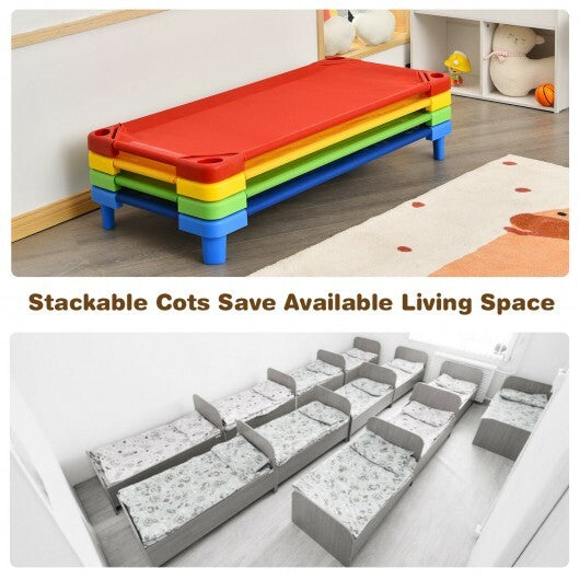 Pack of 4 Colorful Kids Stackable Naptime Cot LuxuryLifeWay Online Store