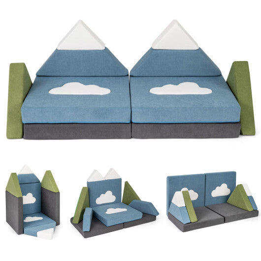 12 Pieces Snow Mountain Theme Toddler Foam Building Fort LuxuryLifeWay Online Store