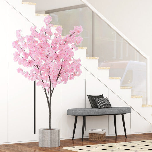 6.5 FT Tall Artificial Cherry Blossom Tree with 900 Pink Flowers LuxuryLifeWay Online Store