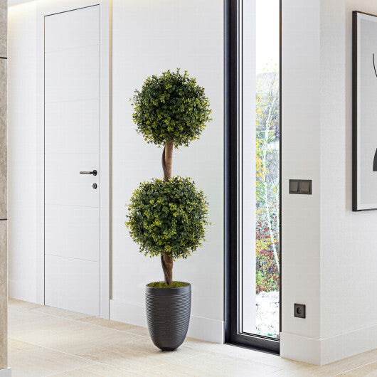 Set of 2 Artificial Double Topiary Ball Trees LuxuryLifeWay Online Store