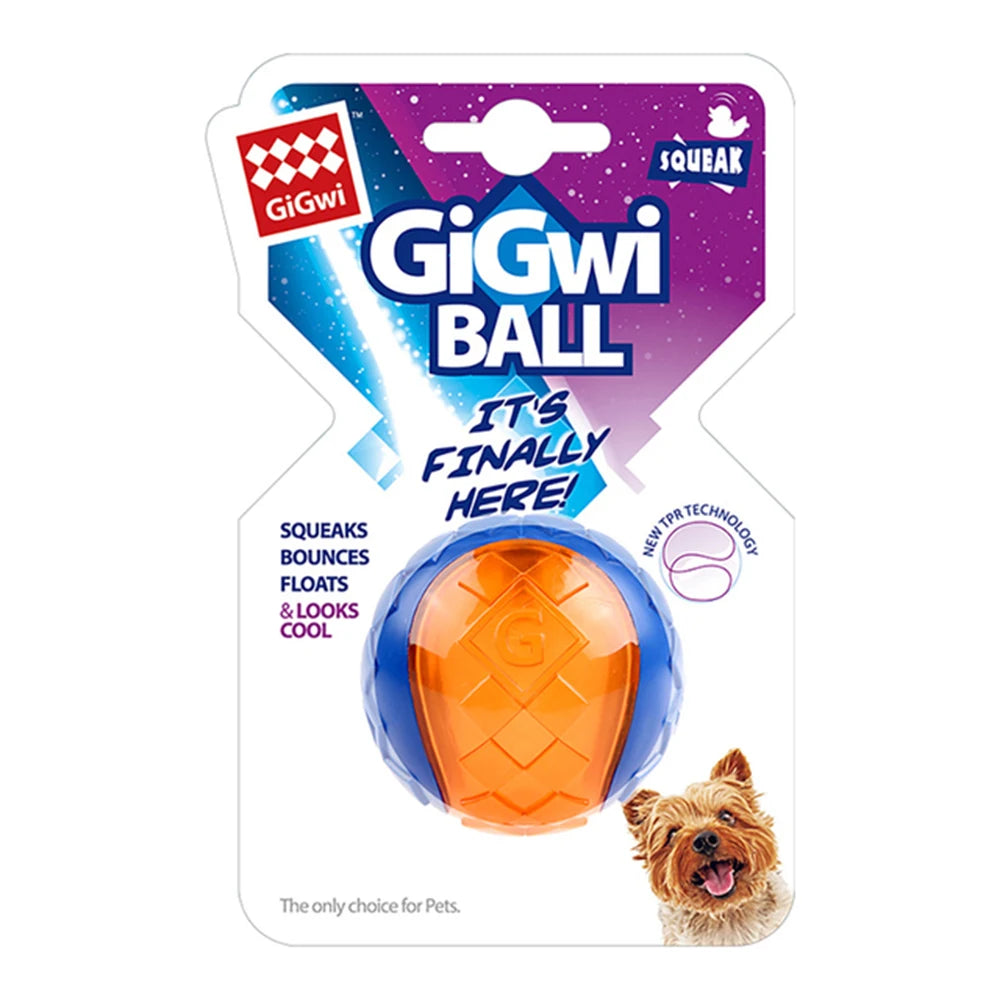 Pet Dog Squeaky Toys Ball Puppy Chew Toys Sound Pure Natural Non-toxic Rubber Outdoor Play Small Big Dog Funny Elasticity Ball Pi-Mart