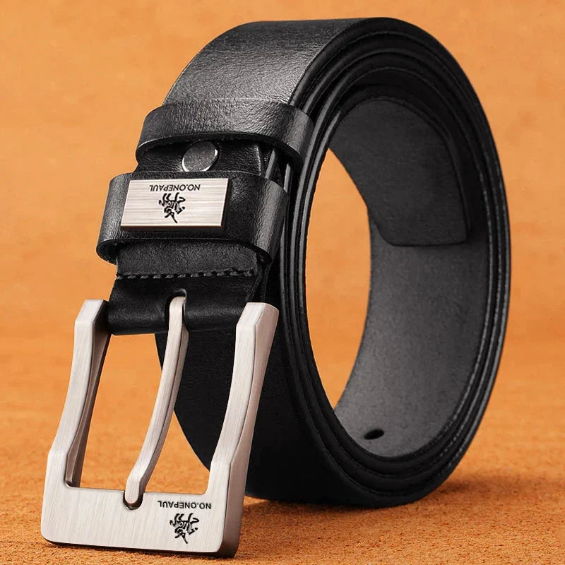 Leather Men's High-quality Buckle Jeans Leather Casual Belt Business Denim Belt Men's Fashion Designer 2025 New LadyShow.Store