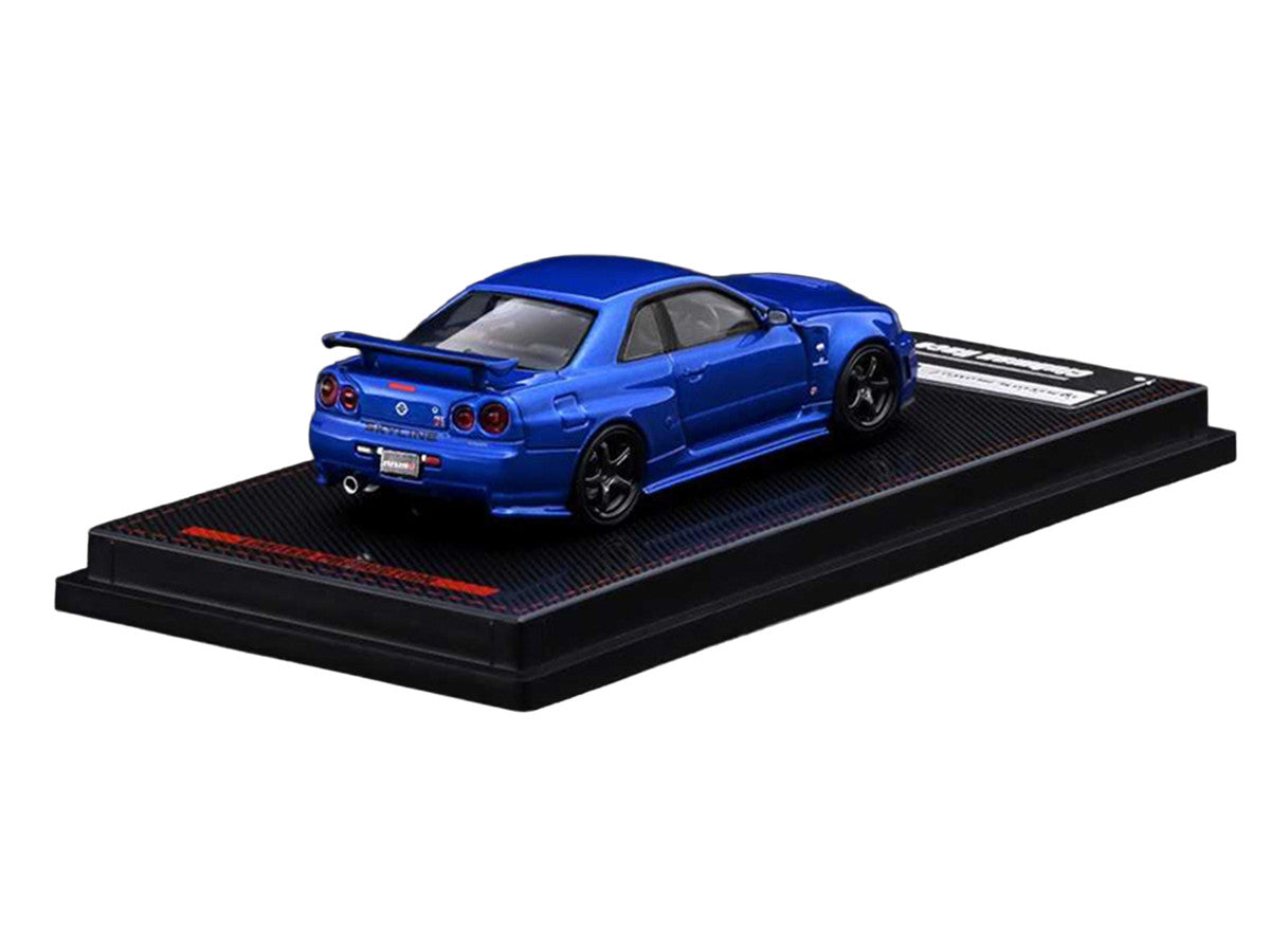 Nissan Skyline GT-R (BNR34) Nismo RHD (Right Hand Drive) Blue Metallic 1/64 Diecast Model Car by Ignition Model LuxuryLifeWay Online Store