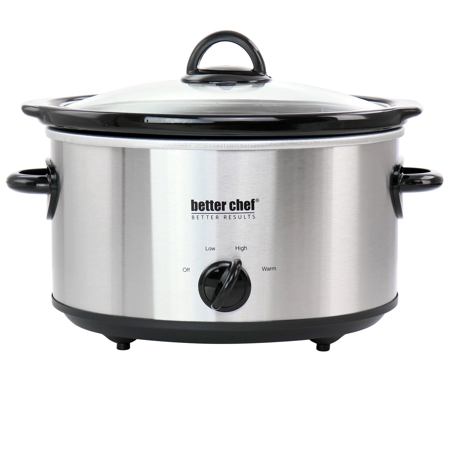 Better Chef 4 Quart Oval Slow Cooker with Removable Stoneware Crock in Stainless Steel LuxuryLifeWay Online Store