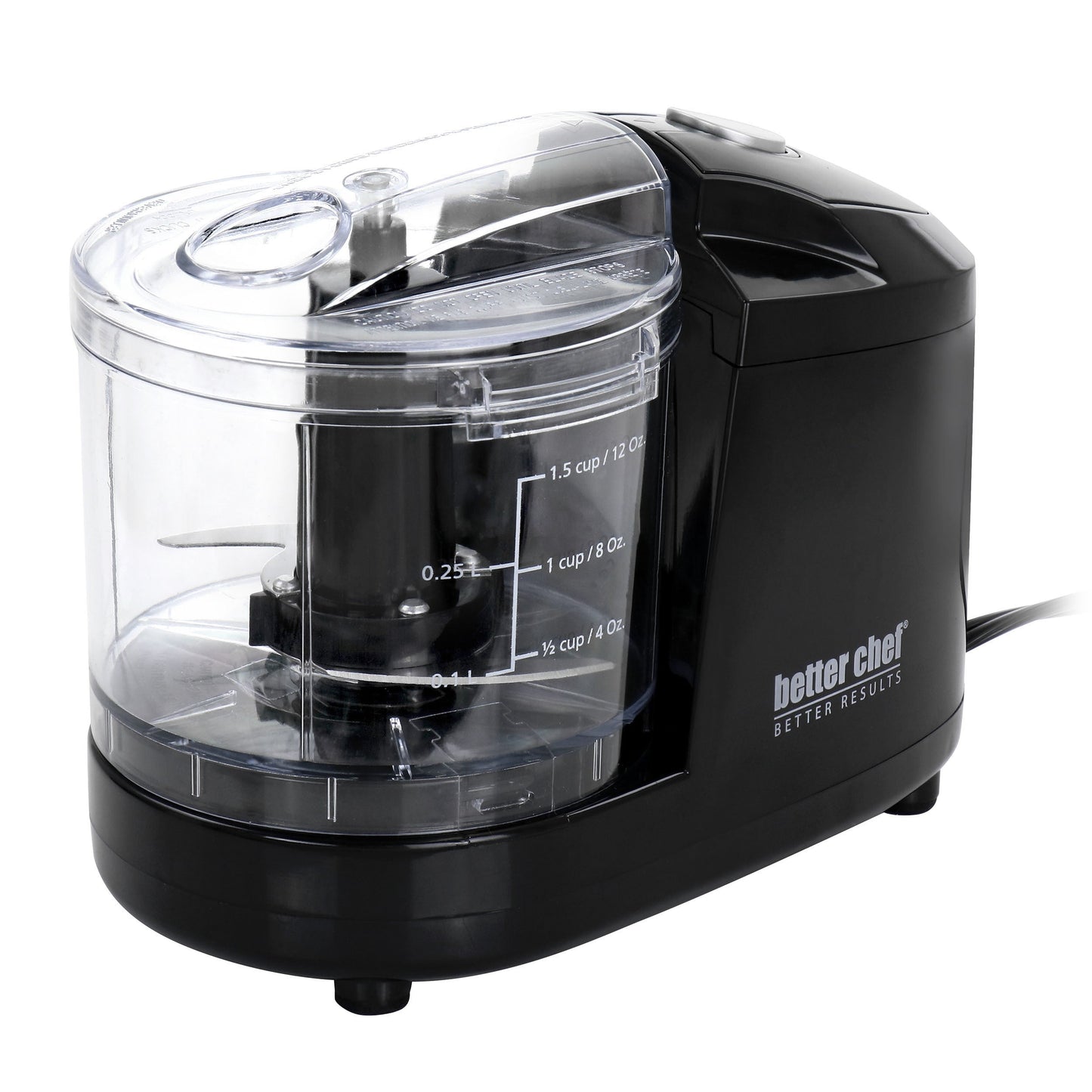 Better Chef 1.5 Cup Safety Lock Compact Chopper in Black LuxuryLifeWay Online Store