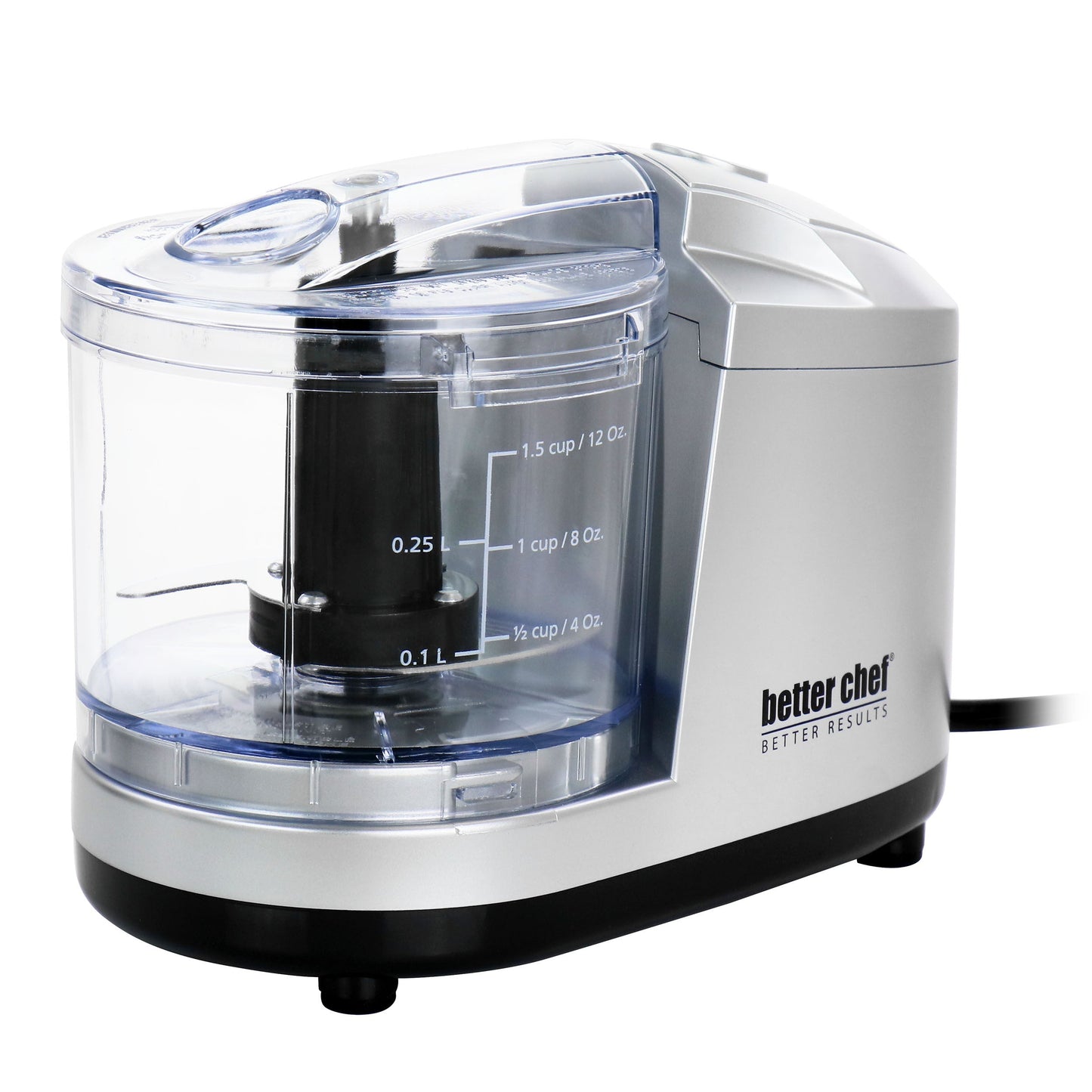 Better Chef 1.5 Cup Safety Lock Compact Chopper in Silver LuxuryLifeWay Online Store