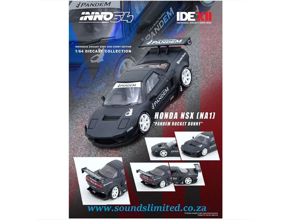 Honda NSX (NA1) RHD (Right Hand Drive) "Pandem Rocket Bunny" Carbon Fiber "Indonesia Diecast Expo 2025 Event Edition" 1/64 Diecast Model Car by Inno Models LuxuryLifeWay Online Store